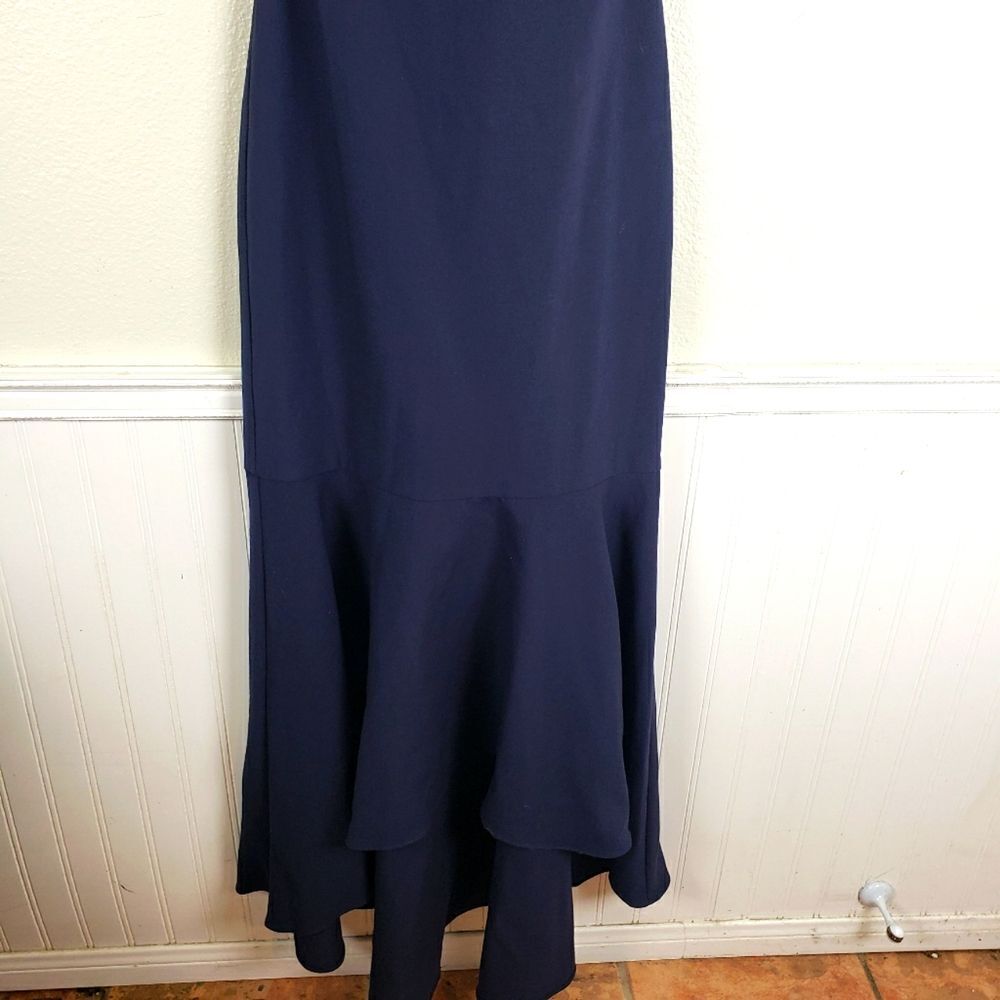 Women's NWT Likely Navy Blue Barnes Sleeveless Mermaid Ruffle Formal Dress SZ 0 - Picture 13 of 15